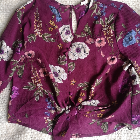 Floral cropped blouse - Picture 2 of 5